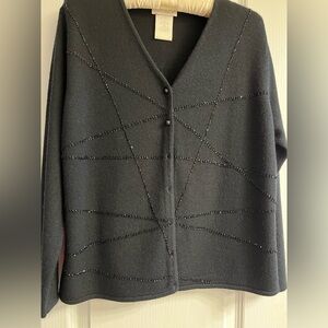 Designers Originals Black Cardigan with Studded Pattern